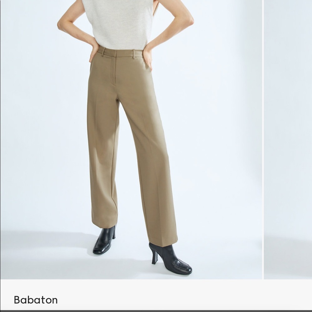Aritzia Babaton Agency pant in taupe beige